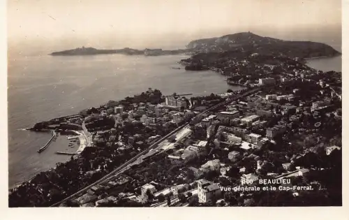 B241 Frankreich Beaulieu Vue generale et Cap Ferrat Gesamtansicht RPPC Postkarte