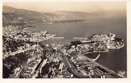 B241 Monaco Cap Martin et Frontiere Italien Italian Border RPPC Postkarte