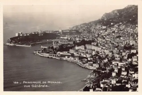 B241 Monaco Gesamtansicht RPPC Vintage Postkarte