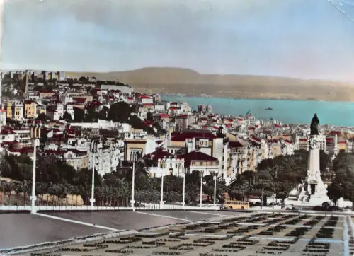 B244 Portugal 1953 Lissabon Lissabon Teilansicht Vintage Postkarte