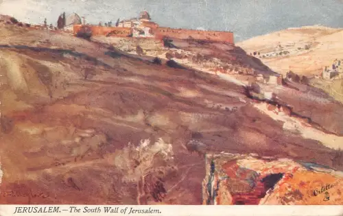 B244 Israel 1905 Jerusalem Südwandkunst Vintage Postkarte