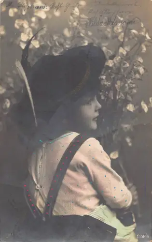 B257 Ethno 1907 Deutscher Junge in deutscher Tracht RPPC Postkarte