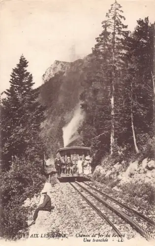 Frankreich Eisenbahn Dampflok Aix les Bains Chemin de fer Revard Postkarte C319
