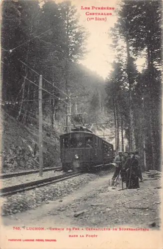 Frankreich Eisenbahn Zug Luchon Chemin de fer Cremaillers Superagneres Postkarte C319