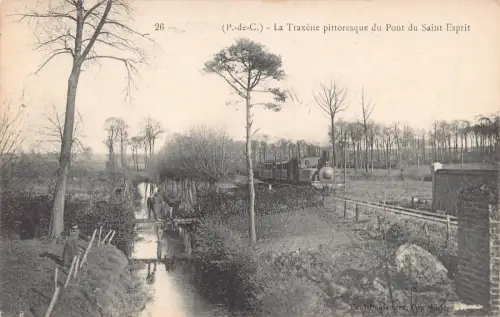 Frankreich La Traxene pittoresque Pont du Saint Esprit Zug Eisenbahn Postkarte C319