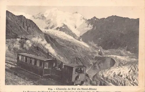 Frankreich 1923 Chemin de Fer du Mont Blanc Dampflok Eisenbahn Postkarte C319
