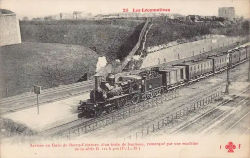 Frankreich Ankunft Gare Bercy Ceinture Dampflok Eisenbahn Postkarte C319
