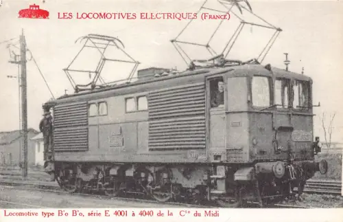 Frankreich Lokomotive Typ B Serie 5 4001 Electric Train Postkarte C319