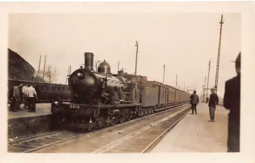Frankreich Lille Bahnhof Dampflok RPPC Vintage Postkarte C320