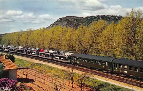 Frankreich Zug Autos Coucjettes Wagen Schlafwagen Express Automobil Postkarte C320