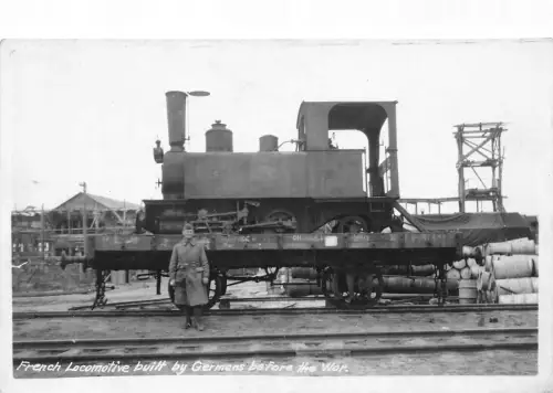 Frankreich Französische Lokomotive gebaut von Deutschen vor Krieg Zug RPPC Postkarte C320