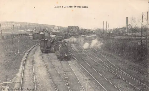 Frankreich Dampflok Eisenbahn Ligne Paris Boulogne Postkarte C320