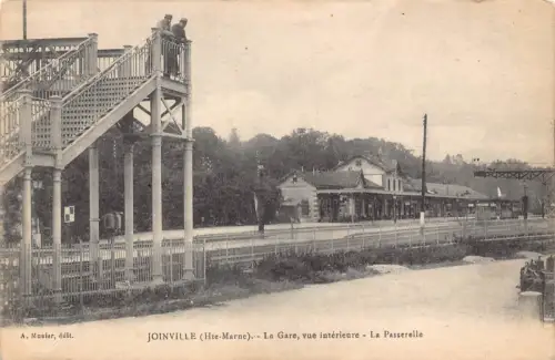 Frankreich Joinville Gare Bahnhof Innenansicht Passarelle Postkarte C320