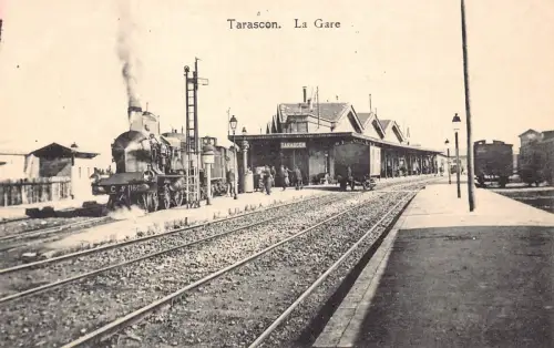 Frankreich Trascon Gare Bahnhof Dampfzug Postkarte C320