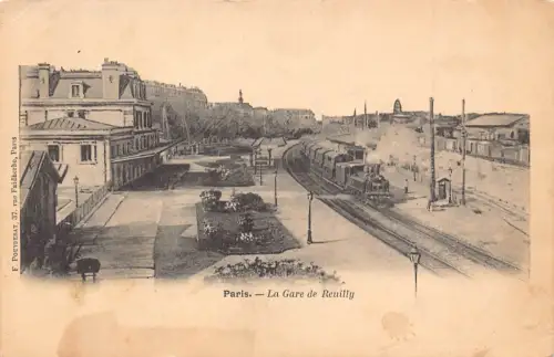 Frankreich Paris Gare de Reuilly Dampfbahnhof Bahnhof Postkarte C321