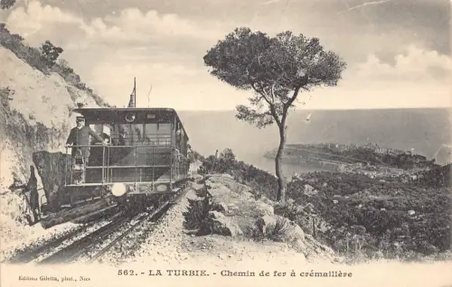 Frankreich La Turbie Chemin de Fer a cremaillere Zug Eisenbahn Postkarte C321