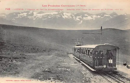 Frankreich Luchon Chemin de Fer Superbagneres Zug Eisenbahn Postkarte C321