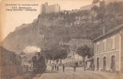 Frankreich Besancon Gare Rivotte Citadelle Dampfbahnhof Bahnhof Postkarte C321