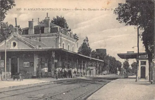 Frankreich St Amand Montrond Gare du Chemin de Fer Bahnhof Postkarte C321