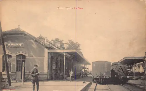 Frankreich Baccarat Gare Bahnhof Waggon Vintage Postkarte C321