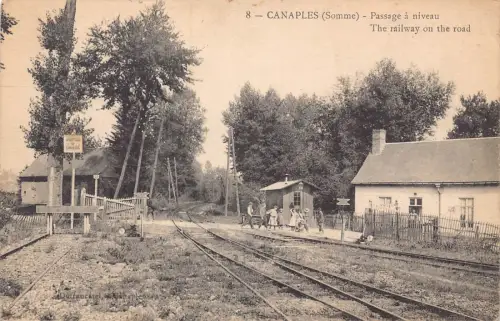 Frankreich Kanaples Eisenbahn an der Straße Passage a niveau Postkarte C321