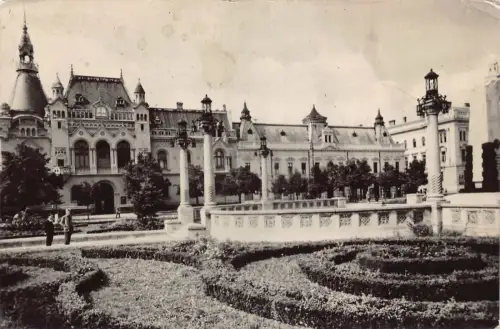 B260 Rumänien Oradea Episcopia Greco Catolica Biblioteca Palace RPPC Postkarte