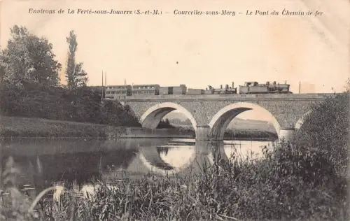 Frankreich Courcelles sous Mery Pont du Chemin de Fer Eisenbahn Brücke Postkarte C322