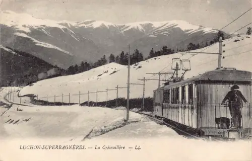 Frankreich Luchon Superbagneres Cremaillere Zug Eisenbahn Postkarte C322