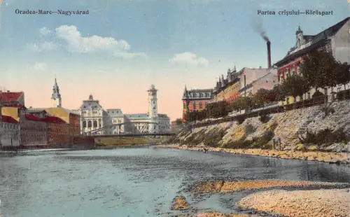 B260 Rumänien Oradea Mare Nagyvarad Partea Crisului Korospart Industrie Postkarte