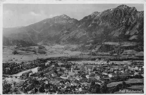 B261 Deutschland Bad Reichenhall Gesamtansicht Vintage Postkarte