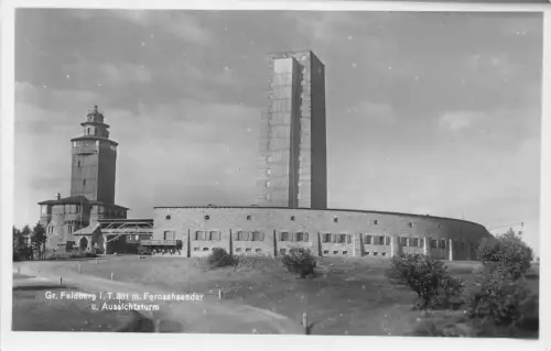 B262 Deutschland Gr Feldberg Aussichtsturm Fernsehsenderturm RPPC Postkarte