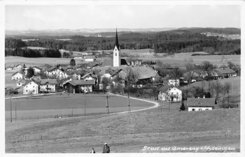 B262 Deutschland Gruss aus Amerang i Chiemgau RPPC Vintage Postkarte