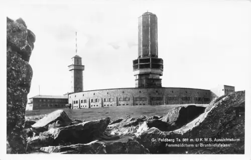 B262 Deutschland Gr Feldberg Aussichtsturm RPPC Postkarte
