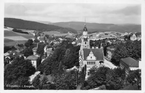 B264 Deutschland 1934 Eibenstock i Erzgeb RPPC Vintage Postkarte