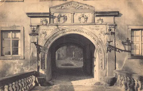 B264 Deutschland 1934 Dresden Schloss Weesenstein Schlosstür Postkarte