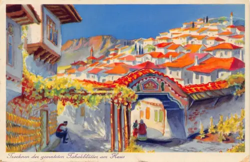 L104 Bulgarien Dupniza Tabak 1997 Künstler Postkarte
