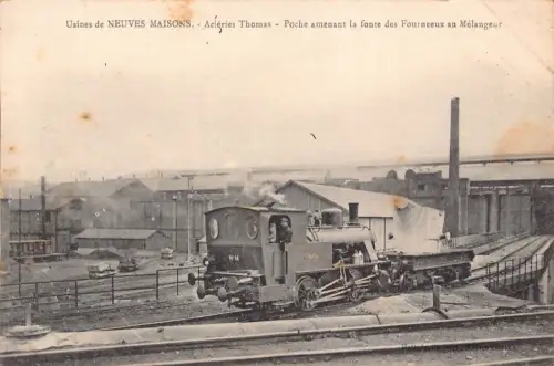 Frankreich Industrie Usines de Neuves Maisons Dampflok Zug Postkarte C324