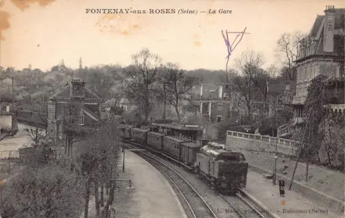 Frankreich Fontenay aux Roses Gare Bahnhof Zug Postkarte C325
