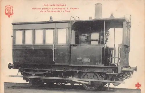 Frankreich Lok Voiture Postale Automotive A Vapeur Zug Postkarte C325