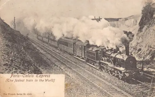 Frankreich Paris Calais Express schnellster Zug der Welt Eisenbahn Postkarte C325