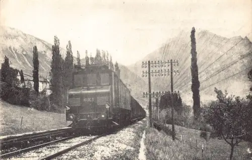 Frankreich Region Sud Est Ligne de Culoz a Modane Electric Train Postkarte C325