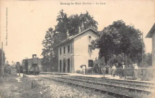 Frankreich Bourg le Roi Gare Bahnhof Zug Vintage Postkarte C325