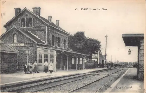 Frankreich Kassel Bahnhof Eisenbahn Vintage Postkarte C325