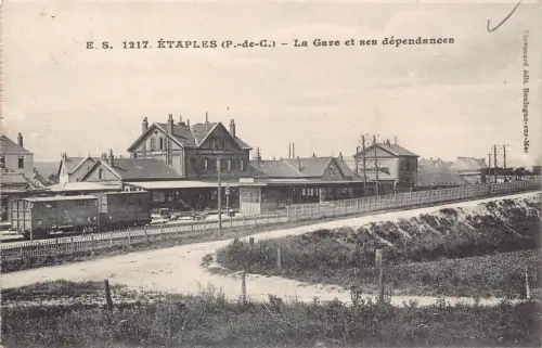 Frankreich Etaples Gare ses Dependances Bahnhof 1918 1. Weltkrieg Feldpostkarte C325