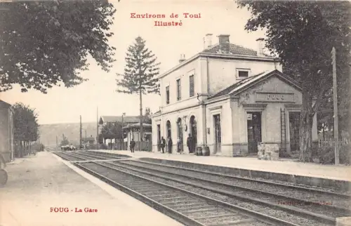 Frankreich Foug Gare Bahnhof Vintage Postkarte C325