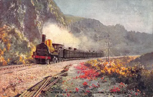 Frankreich Chemin de Fer d'Orleans Dampflok Eisenbahn Postkarte C325