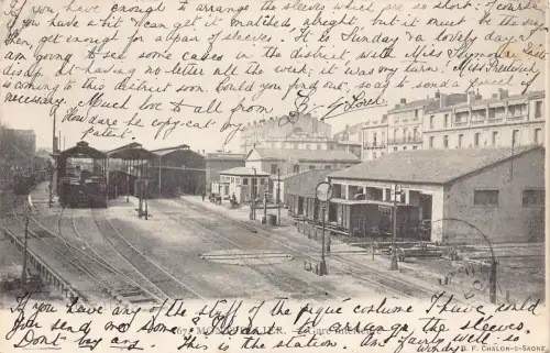 Frankreich 1904 Montpellier Gare Interieure Bahnhof Innenraum Postkarte C325