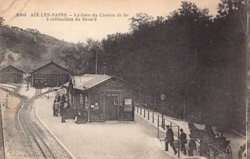 Frankreich Aix les Bains Gare a cremaillere du Revard Bahnhof Postkarte C325