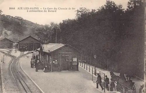 Frankreich Aix les Bains Gare a cremaillere du Revard Bahnhof Postkarte C325