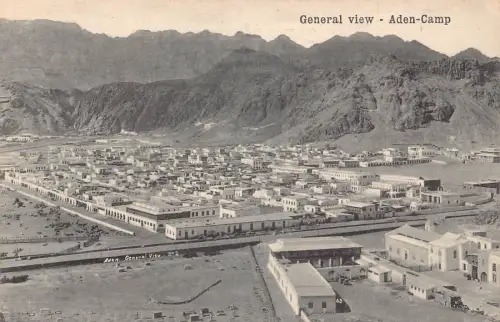 L380 Jemen Aden Camp General View Vintage Postkarten